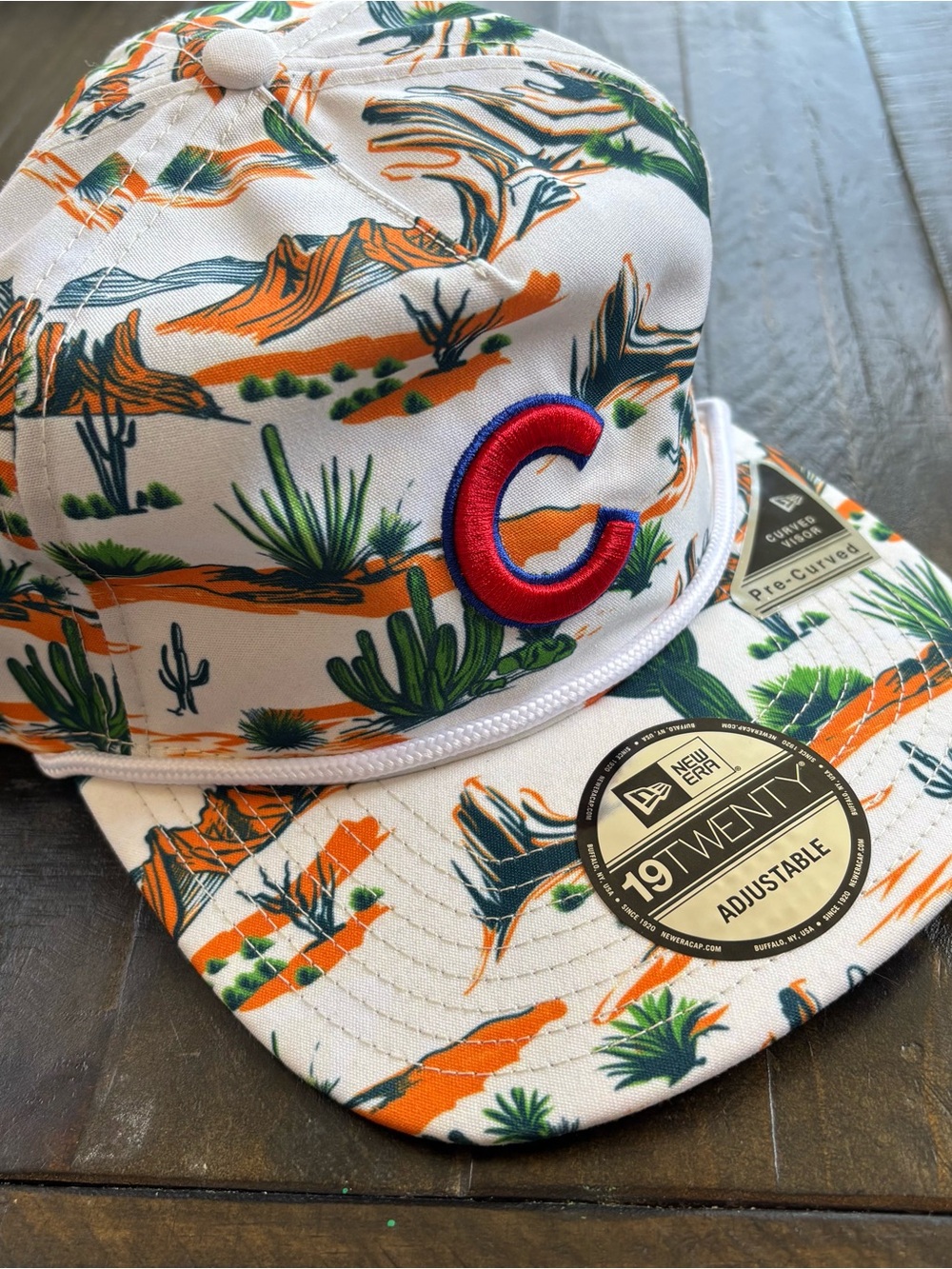 Chicago Cubs  Desert Print Snapback  Flat Brim Hat